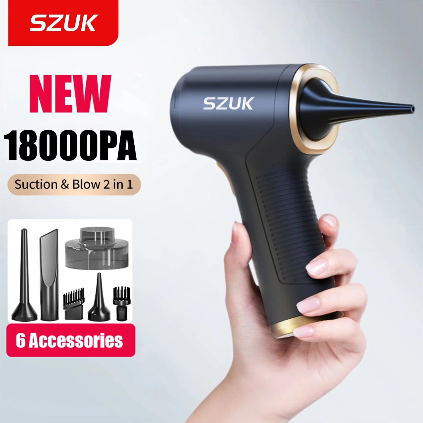 Portable Car Vacuum – 18,000PA Wireless Handheld Cleaner