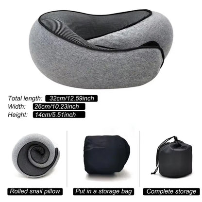 Memory Foam Travel Neck Pillow – U-Shaped for 360° Support