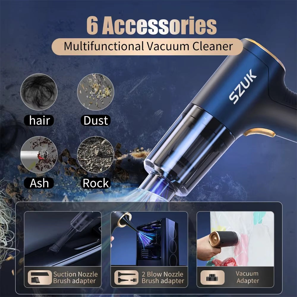 Portable Car Vacuum – 18,000PA Wireless Handheld Cleaner
