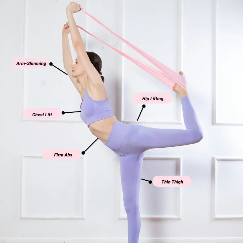 Portable Pilates Resistance Band – Full-Body Stretch & Strength Trainer