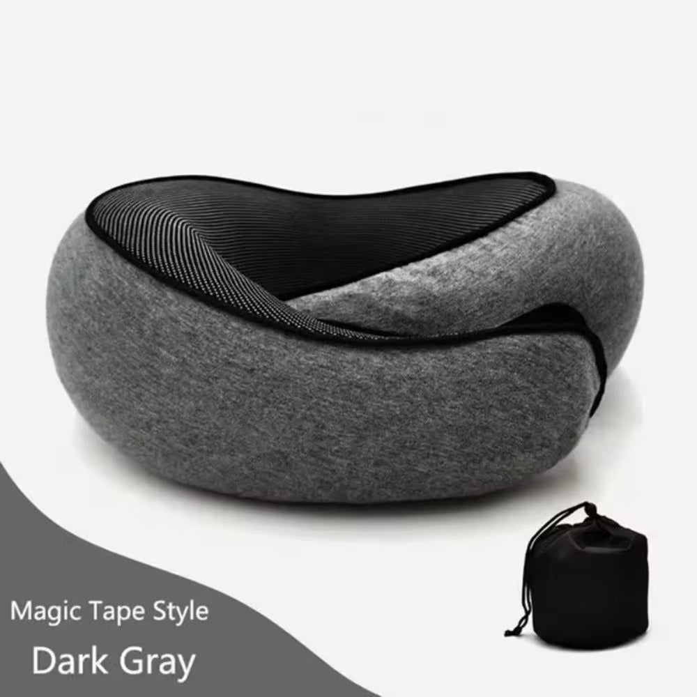 Memory Foam Travel Neck Pillow – U-Shaped for 360° Support
